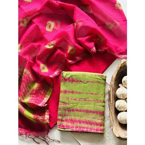 Shibori Green Full Kota Doriya Suits