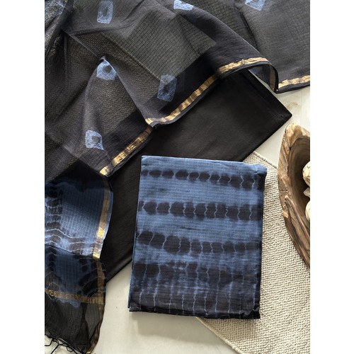 Shibori Blue Full Kota Doriya Suits