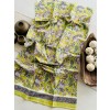 Handblock Lime Green Floral Kota Doriya Cotton Suits