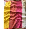 Multicolour and White Pure Linen Sarees