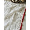 White and Red Muslin Silk Jamdani Saree