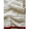 White and Red Muslin Silk Jamdani Saree