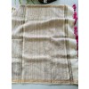 Half White Kantha Stitch Silk Linen Sarees