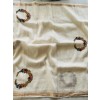 Half White Kantha Stitch Silk Linen Sarees