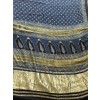 Ajrakh Blue Floral Butta Premium - Modal Silk Saree