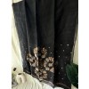 Black Floral Jamdani Linen Sarees