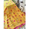 Yellow Tulip Pure Linen Saree