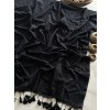 Black Chumki - Mul Cotton Saree