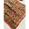 Floral Kalamkari Pure Linen Saree