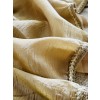 Gold Crushed Tissue Silk Saree