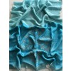 Pastel Blue Floral Jamdani Linen Sarees