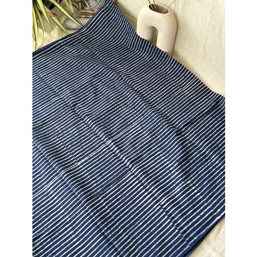 Indigo Blue - Mul Cotton Saree