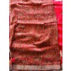 Kalamkari Kamadenu Red Pure Linen Saree