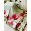 Lotus Pure Linen Saree