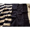 Striped Black and creme - Mul Cotton Saree