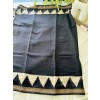 Black Fairy Triangle - Silk Cotton Saree