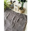 Coffee Grey Stripe-Silk Cotton Saree